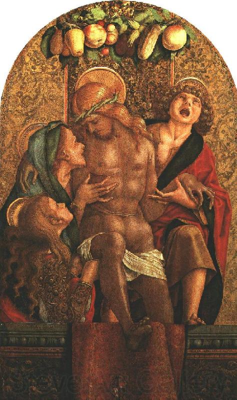 CRIVELLI, Carlo Lamentation over the Dead Christ fdg